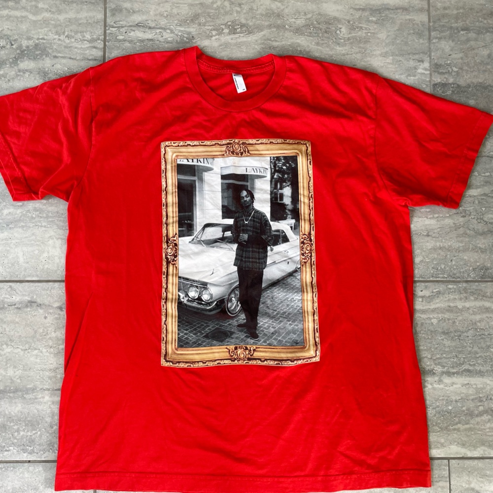 Snoop Dogg t-shirt Orange Young Snoop‎ Size 2XL American Apparel